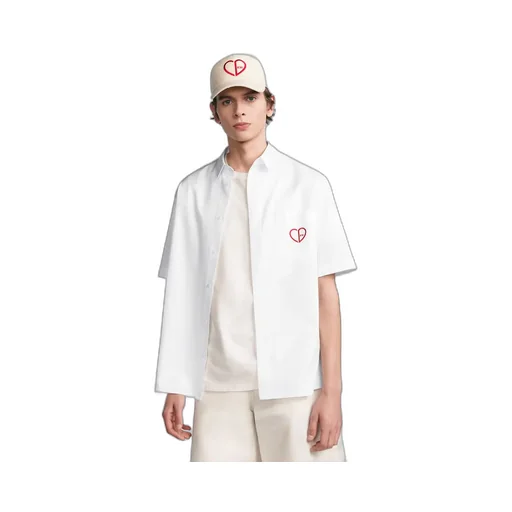 Cd Heart Embroidered Short-Sleeved Shirt