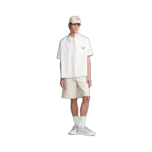 Cd Heart Embroidered Short-Sleeved Shirt
