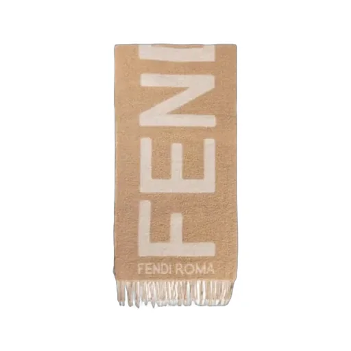 Fendi Logo Fringed Scarf