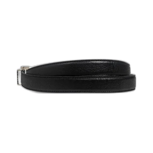 Saint Laurent Logo Plaque Buckled Belt