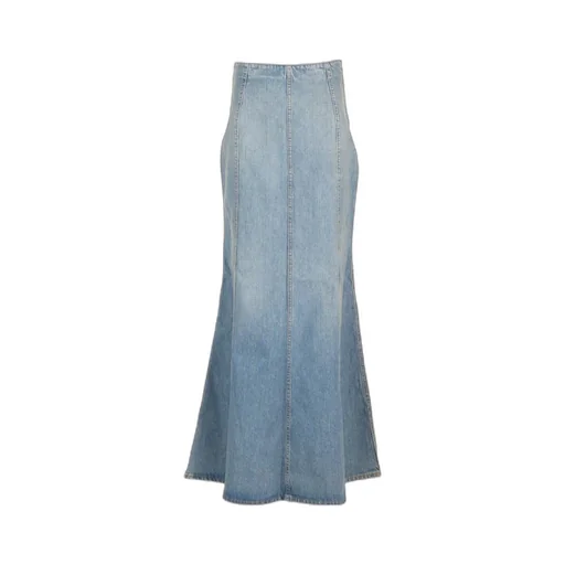 Zippered Denim Skirt