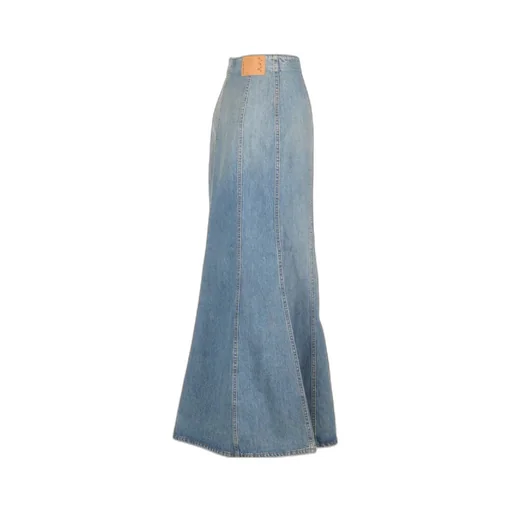 Zippered Denim Skirt