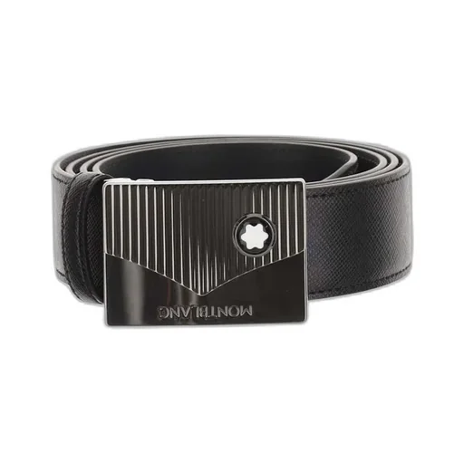 Montblanc Logo Engraved Buckle Belt