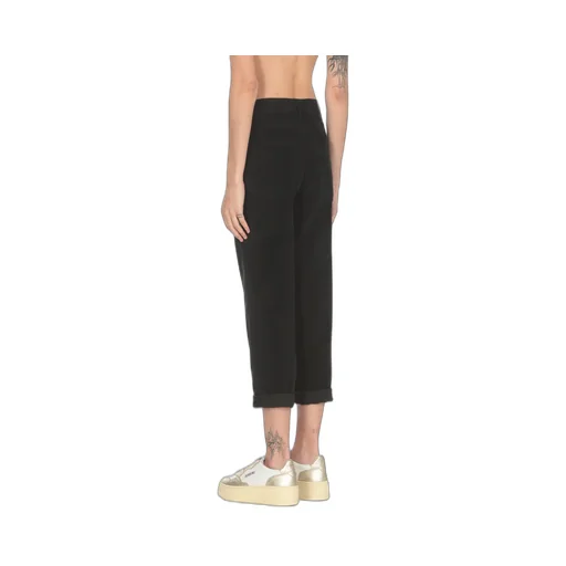 Button-Embellished Corduroy Trousers