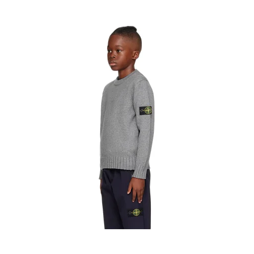 Stone Island Junior Logo Patch Crewneck Jumper