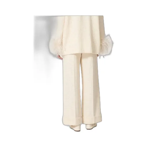 Valentino	Straight Hem Wide Leg Trousers