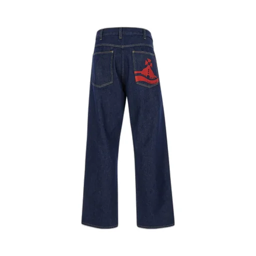 Tapered Jeans With Logo Print