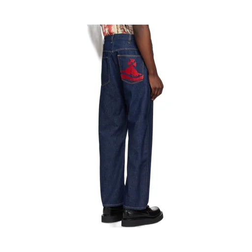 Tapered Jeans With Logo Print