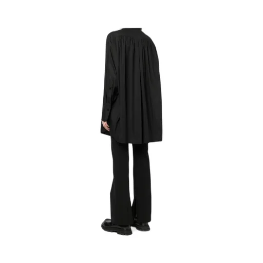 Patou Logo Embroidered Long-Sleeved Shirt Dress