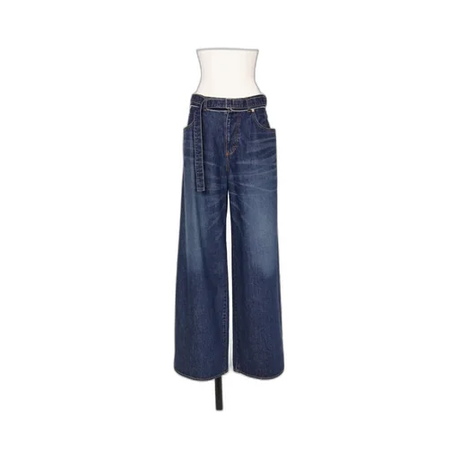 Belted High-Rise Wide-Leg Jeans