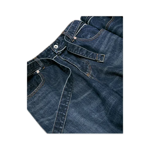 Belted High-Rise Wide-Leg Jeans