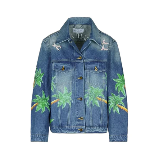 Casablanca Tennis Club Washed Denim Jacket