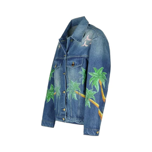 Casablanca Tennis Club Washed Denim Jacket