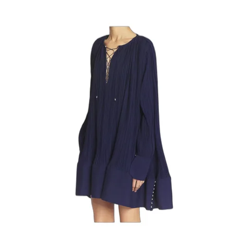 Lanvin Flared Hem Pleated Midi Dress