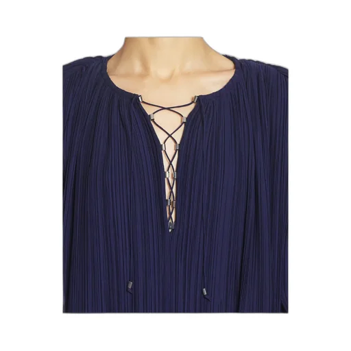 Lanvin Flared Hem Pleated Midi Dress