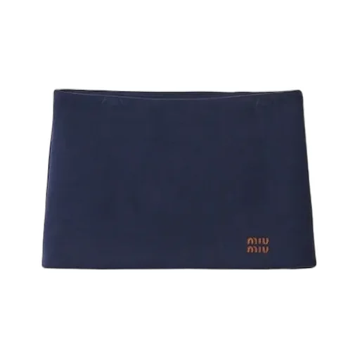 Miu Miu Logo-Detailed Mini Skirt