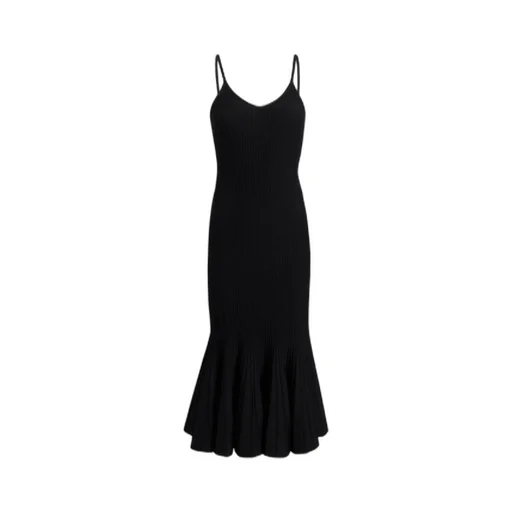 Khaite Queen V-Neck Midi Dress