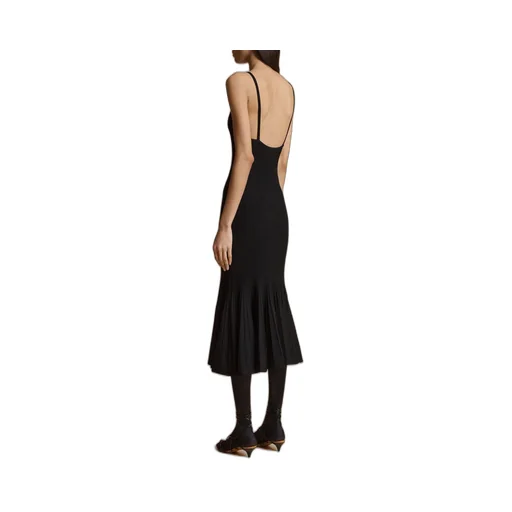 Khaite Queen V-Neck Midi Dress