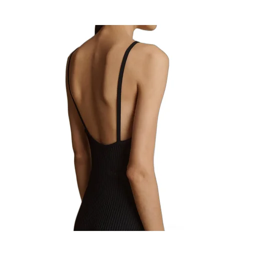 Khaite Queen V-Neck Midi Dress