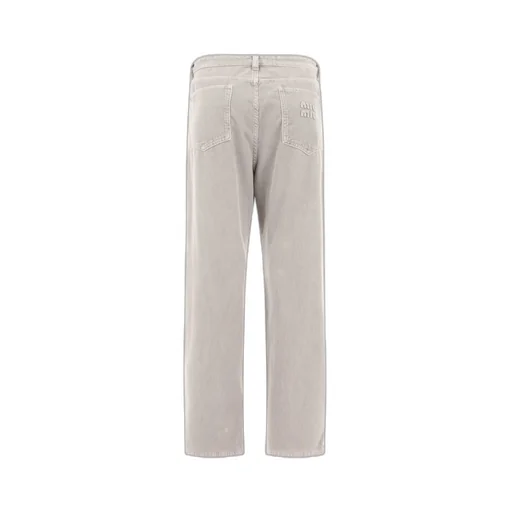 Miu Miu Logo-Detailed Straight-Leg Pants