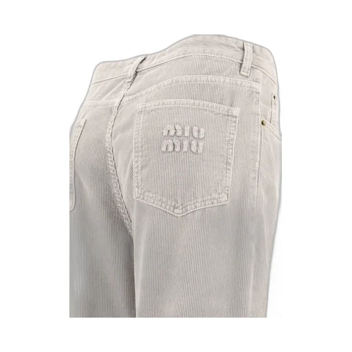 Miu Miu Logo-Detailed Straight-Leg Pants