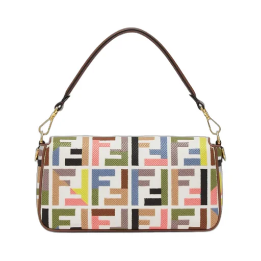 Baguette Ff Embroidered Shoulder Bag