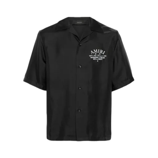 Logo-Print Silk Shirt