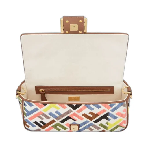 Baguette Ff Embroidered Shoulder Bag