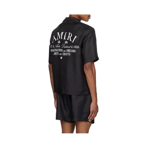 Logo-Print Silk Shirt