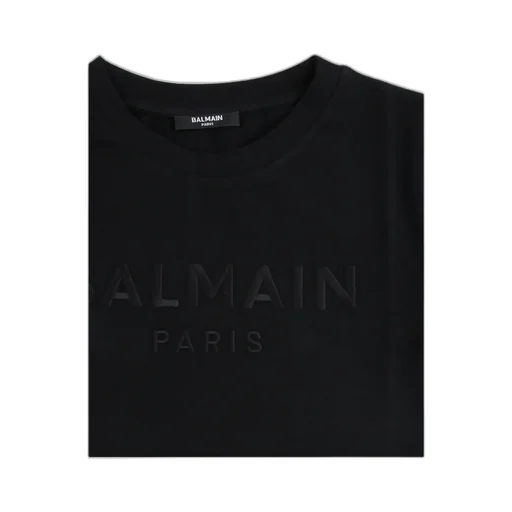Balmain Kids Logo Embroidered Crewneck T-Shirt