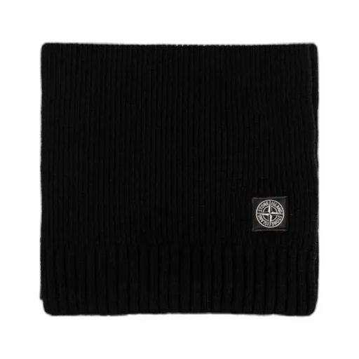Stone Island Junior Compass Patch Knitted Scarf