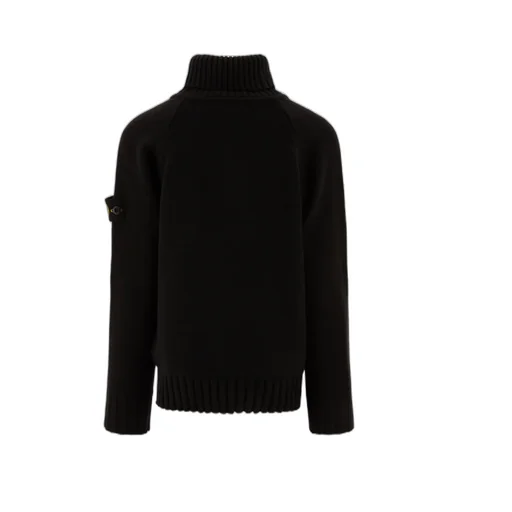 Stone Island Junior Compass Patch Turtleneck Jumper