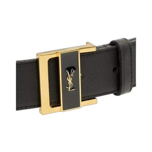 Saint Laurent Gio Logo Plaque Belt