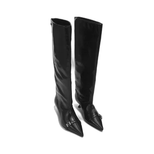 Eyelets Slouchy High Shaft Boots