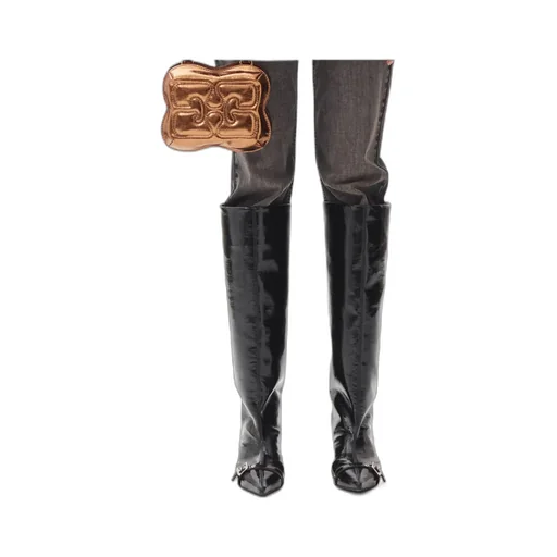 Eyelets Slouchy High Shaft Boots