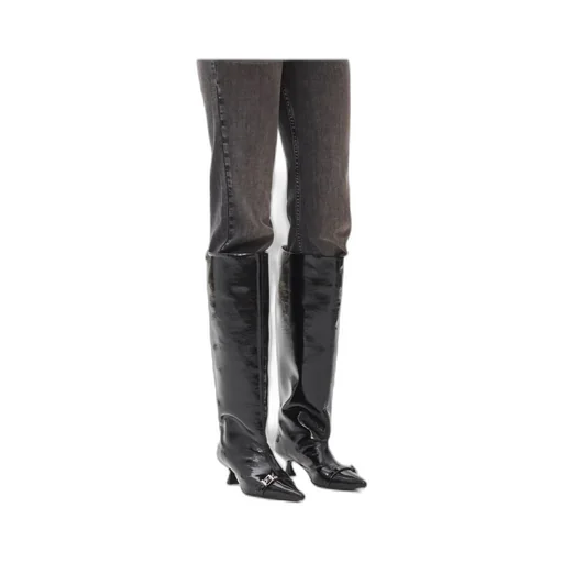 Eyelets Slouchy High Shaft Boots