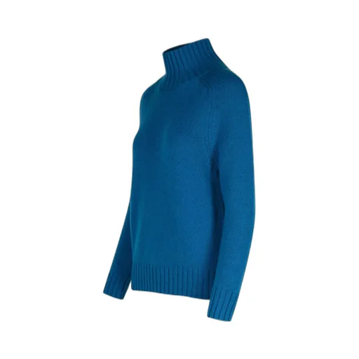 Blue Cashmere Turtleneck Sweater