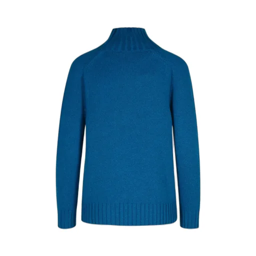 Blue Cashmere Turtleneck Sweater