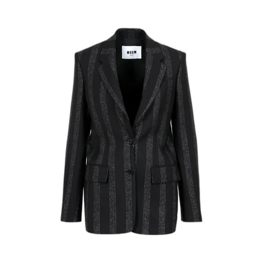 Striped Single-Breasted Blazer