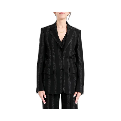 Striped Single-Breasted Blazer