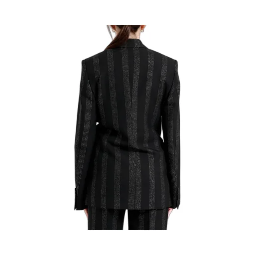 Striped Single-Breasted Blazer