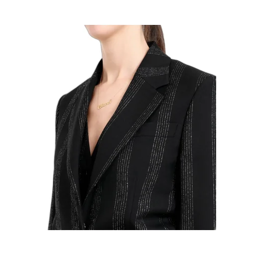 Striped Single-Breasted Blazer
