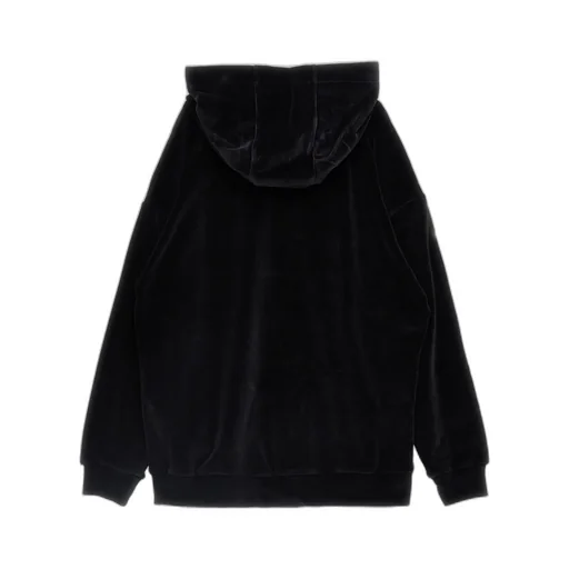 Balmain Kids Logo Embroidered Velvet Hoodie