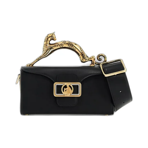 Lanvin Logo Plaque Foldover Top Crossbody Bag