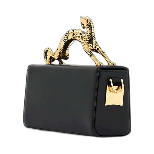 Lanvin Logo Plaque Foldover Top Crossbody Bag