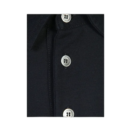 Zanone Crepe Long Sleeve Polo Shirt