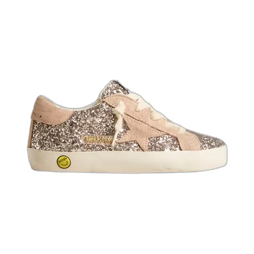 Golden Goose Kids Super Star Glitter Embellished Sneakers