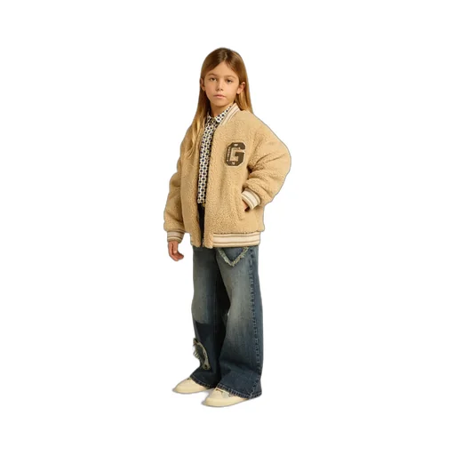 Golden Goose Kids Logo Patch Zipped Bomber Jacket