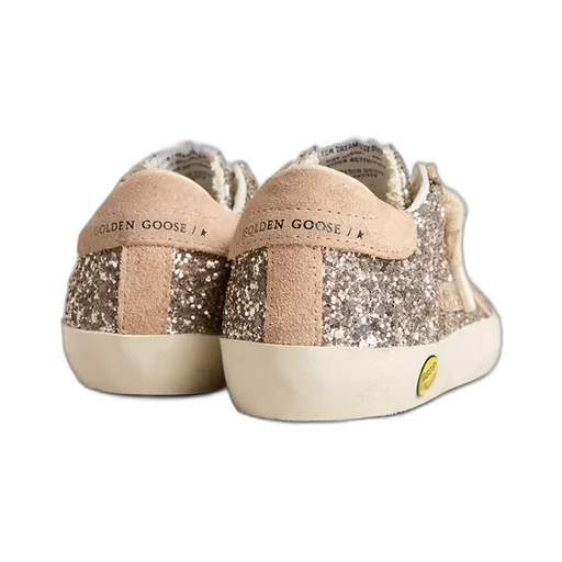 Golden Goose Kids Super Star Glitter Embellished Sneakers