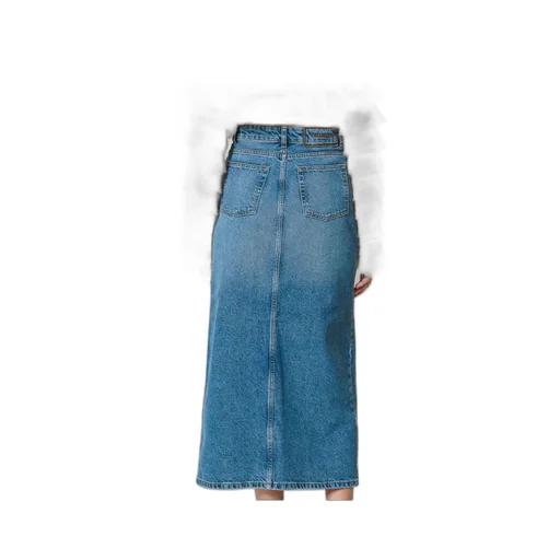 Twinset Denim Slit Midi Skirt